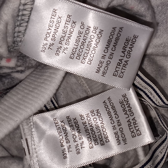 Nautica super soft long sleeve 3/4 button down grey/white patterned pajama set - Picture 8 of 8